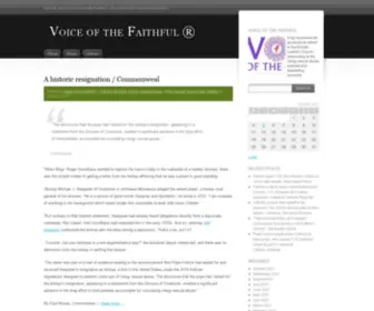 Voicefaithful.blog(News & views from Voice of the Faithful) Screenshot