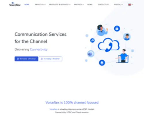 Voiceflex.com(SIP & Hosted Telephony provider) Screenshot