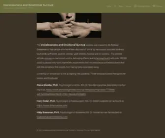 Voicelessness.com(Psychotherapy for individuals and couples. Voicelessness and Emotional Survival web site) Screenshot