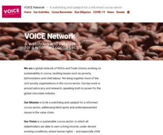 Voicenetwork.cc(A watchdog and catalyst for a reformed cocoa sector) Screenshot