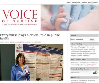 Voiceofnursing.org(A blog for and about Texas Children's Nurses) Screenshot