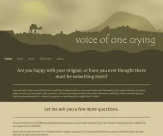 Voiceofonecrying.com(A Home Church Lead By The Holy Spirit And Dedicated To Gods Purpose And Truth) Screenshot