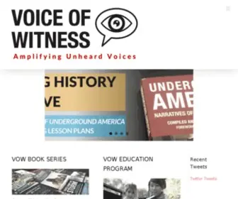 Voiceofwitness.org(Voice of Witness (VOW)) Screenshot