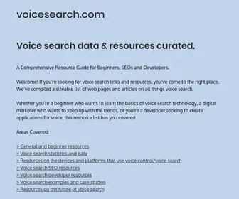 Voicesearch.com(Voice Search Resources & Data Sources) Screenshot