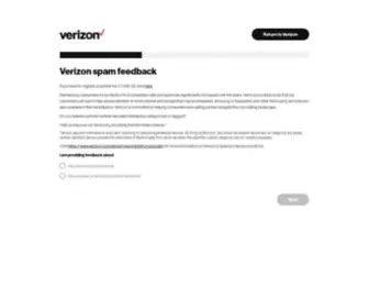 Voicespamfeedback.com(Verizon voice spam feedback) Screenshot