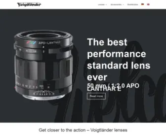 Voigtlaender.com(Voigtländer) Screenshot