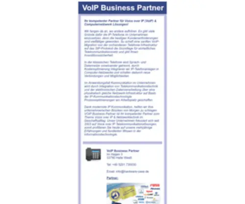 Voipconfig.de(VoIP Business Partner) Screenshot
