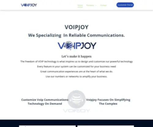 Voipjoy.com(VOIPJOY Customize Communication Technology) Screenshot