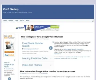 Voipsetup.info(How to setup and use Google Voice) Screenshot