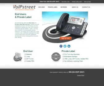 Voipstreet.com(Offering Quality End User and Private Label VoIP Services) Screenshot
