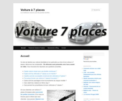 Voiture7Places.net(Voiture à 7 places) Screenshot