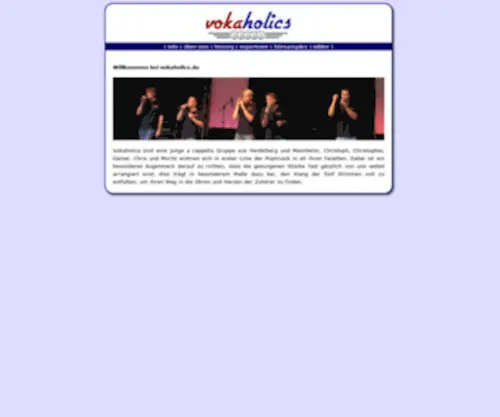 Vokaholics.de(Neue Domain bei webgo GmbH) Screenshot