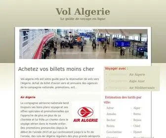 Vol-Algerie.info(Vol pas cher vers l'Algérie) Screenshot