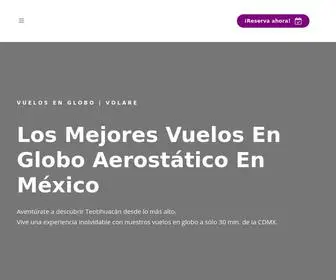 Volare.com.mx(Vuelos en Globo en Teotihuacán) Screenshot