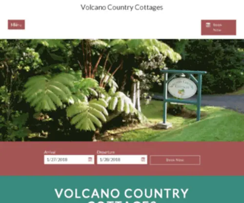 Volcanocottages.com(Volcano Village Bed & Breakfast Bed & Breakfast on the Big Island of Hawaii) Screenshot