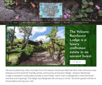 Volcanorainforestlodge.com(Volcano Rainforest Lodge) Screenshot