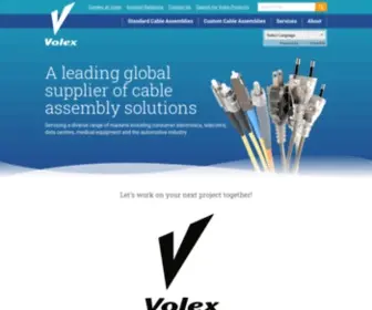 Volex.com(The Global Integrated Manufacturing Specialists) Screenshot