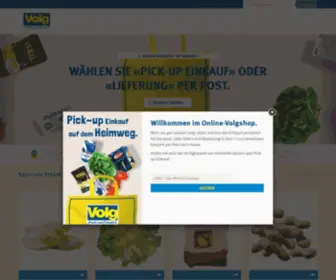 Volgshop.ch(Über 580 mal ist das bequeme Einkaufen im Volg) Screenshot