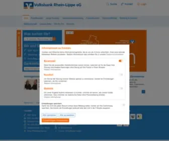 Volksbank-Rhein-Lippe.de(Volksbank Rhein) Screenshot