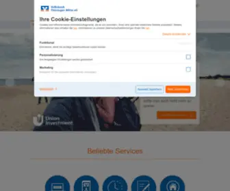 Volksbank-Thueringen-Mitte.de(Willkommen auf der startseite ihrer volksbank thüringen mitte eg) Screenshot