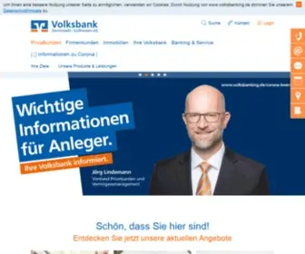 Volksbanking.de(Vom girokonto über altersvorsorge bis versicherung) Screenshot