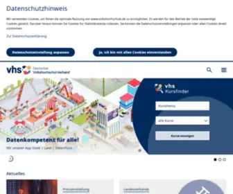 Volkshochschule.de(Der neue webauftritt des deutschen volkshochschul) Screenshot