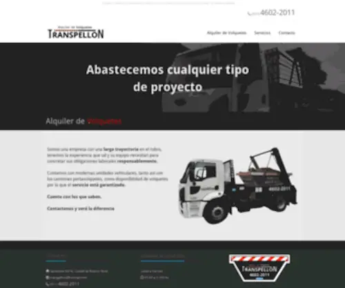 Volquetestranspellon.com.ar(Volquetes TRANSPELLON SRL) Screenshot