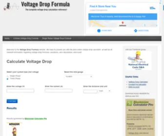 Voltagedropformula.com(Voltage Drop Formula) Screenshot