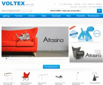 Voltex.me.uk(Sale of design furniture and lighting of major brands Artemide) Screenshot