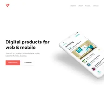 Volume7.io(Product-focused digital studio) Screenshot