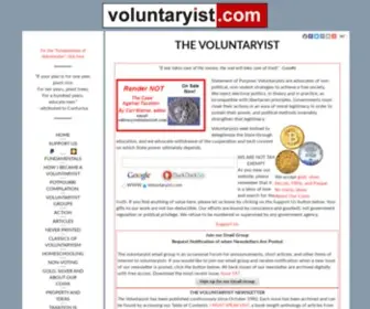 Voluntaryist.com(Voluntaryism) Screenshot