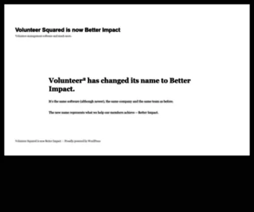 Volunteer2.com(Volunteer Impact) Screenshot