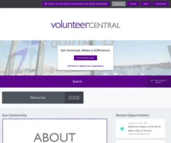 Volunteercentral.net(Baltimore) Screenshot