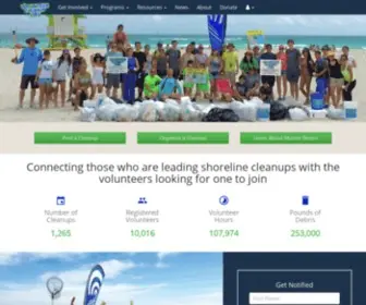 Volunteercleanup.org(Find or Organize Beach cleanups in your area) Screenshot