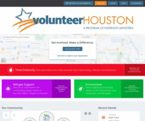 Volunteerhou.org(Volunteer Houston) Screenshot