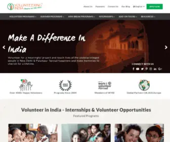 Volunteerindia.org(Volunteer in India) Screenshot