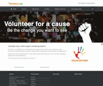 Volunteers.org(India's largest volunteering platform) Screenshot