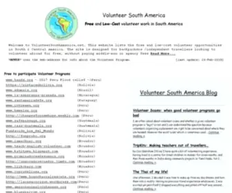 Volunteersouthamerica.net(Volunteer South America) Screenshot