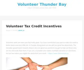 Volunteerthunderbay.ca(Help others and feel better) Screenshot