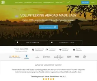 Volunteerworld.com(Volunteer Abroad) Screenshot
