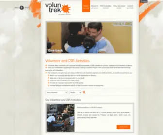 Voluntrek.com.mx(Volunteer and CSR Activities in Mexico) Screenshot