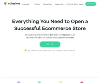 Volusion.ca(Shopping Cart Software and Ecommerce Software by Volusion Ecommerce Solution) Screenshot