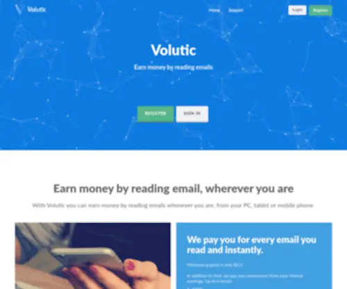 Volutic.com(Earn money by reading emails) Screenshot