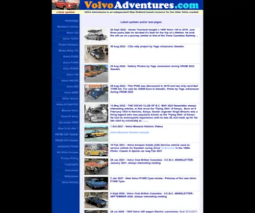 Volvoadventures.com Screenshot
