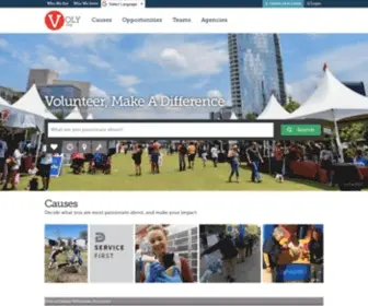 Voly.org(Where your passions and volunteer opportunities click) Screenshot