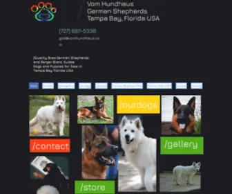 Vomhundhaus.net(Vom Hundhaus German Shepherd and Berger Blanc Suisse Puppies for sale) Screenshot