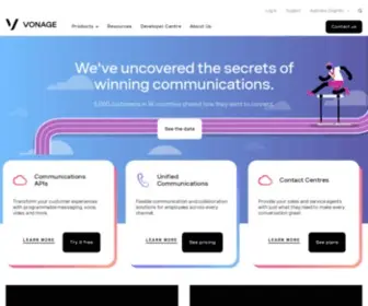 Vonage.com.au(Communication APIs) Screenshot