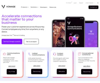 Vonage.com(Communication APIs) Screenshot