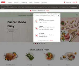 Vons.com(Grocery delivery) Screenshot