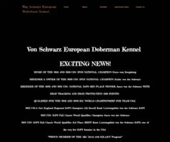 Vonschwarzdobermans.com(Von Schwarz Doberman Kennel) Screenshot